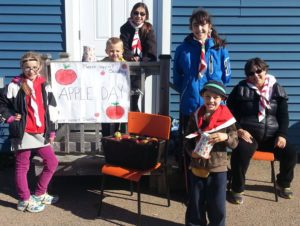 The 1st Port Hawkesbury Scouts thanked Atlantic Superstore and Sobeys in Port Hawkesbury for their donations of apples for their annual Apple Day. Apple Day is a fundraising tradition that started in Canada and provides Scouts with an opportunity to show their appreciation to the general public for their support throughout the year. Scouts distribute apples as a way of saying thank you to the community. Donations are accepted in exchange, but apples are not sold. Any money raised during Apple Day goes towards improving the Scouting program by provided more outdoor Adventures for youth, camping equipment, training and many other endeavours.
