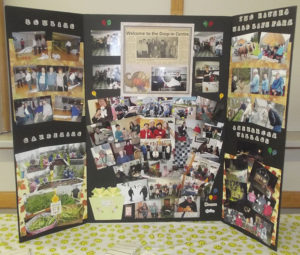 Pictured is a display which helped chronicle the past 10 years of the group.