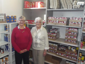 Volunteers and board members with the Port Hawkesbury Food Bank since its inception in 1991, Annabel Butts (left) and Mary Johnston have seen the facility’s client base increase over the operation’s 25-year history. 