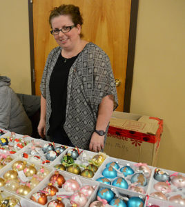 Making her own Christmas bulbs was Karen Johnson, one of the venders spotted in D’Escousse last Saturday.