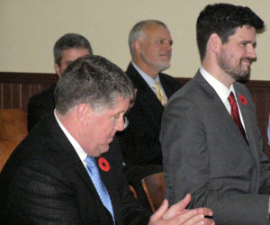 StFX President Kent MacDonald and Central Nova MP Sean Fraser attended the renewal of the Atlantic Aboriginal Economic Development Integrated Research Program delivered by Atlantic Canadian universities in partnership with the Atlantic Policy Congress of First Nation Chiefs.