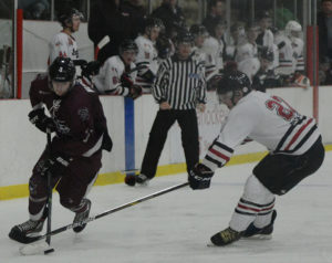 Braden Murray rolls into the Pictou zone on behalf of the Pirates.