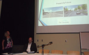 Pictured is a meeting that was part of the consultation process during planning for the Reeves Street plan.