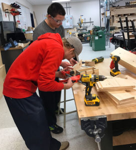 Students in Career Development 10 and Production Technology 10/11 made items for the Richmond Education Centre/Academy Christmas Craft Fair on December 5. Students worked on their projects over the last six weeks. 